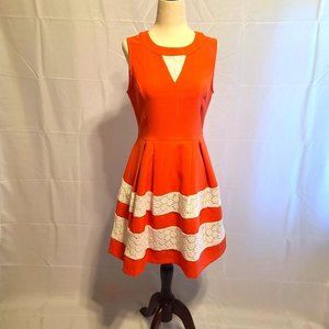 Esley peach and white dress size small